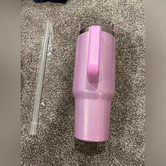 NEW Purple iridescent tumbler with handle - Picture 2 of 4